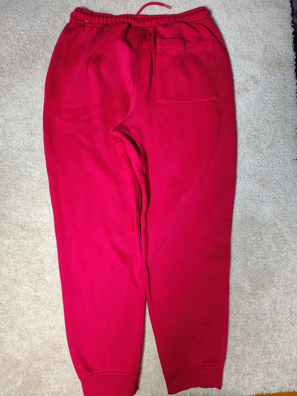 Jordan Red Men's Fleece Sweatpants with Back Pocket